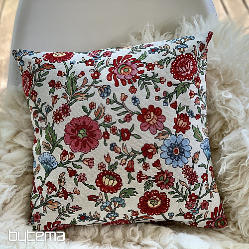 Housse de coussin tapisserie FLEURS PEINTES