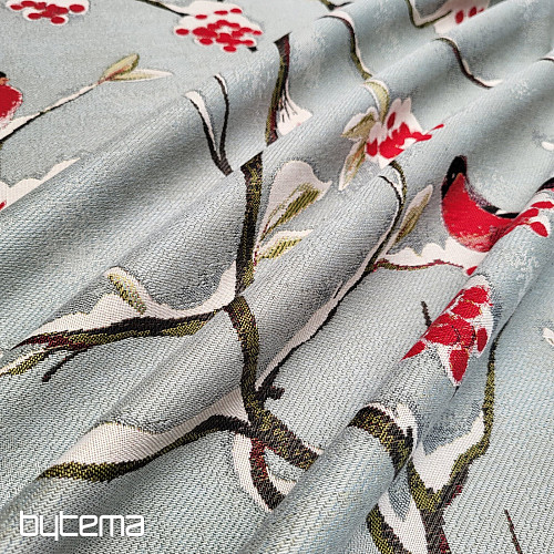 Tissu de décoration de luxe HÝL gris-bleu