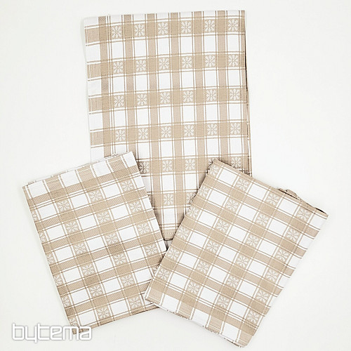 Serviettes Egypte. CUBE en coton AVEC FLEUR 3 pcs