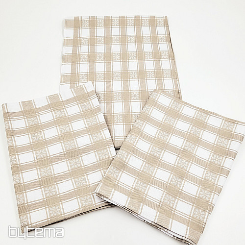 Serviettes Egypte. CUBE en coton AVEC FLEUR 3 pcs