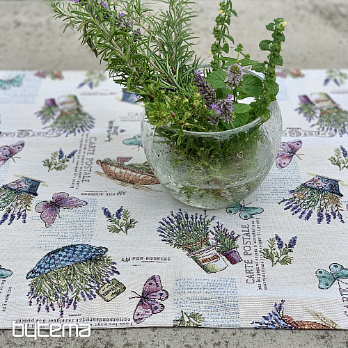 Nappe tapisserie et châle LAVANDER GARDEN 2