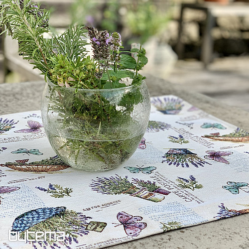 Nappe tapisserie et châle LAVANDER GARDEN 2