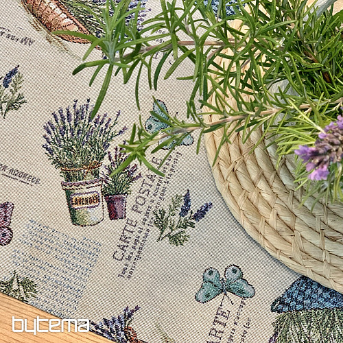 Nappe tapisserie et châle LAVANDER GARDEN 2