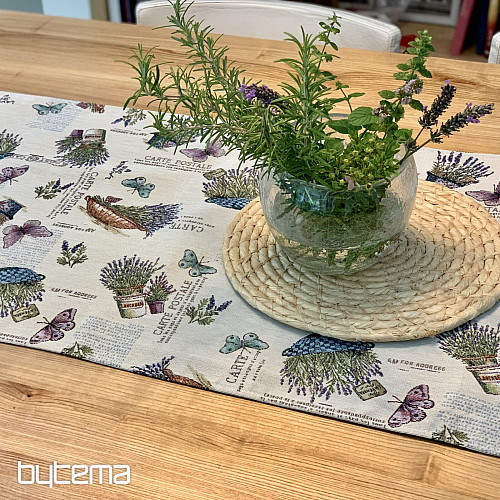 Nappe tapisserie et châle LAVANDER GARDEN 2