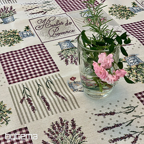 Nappe tapisserie et châle FLEURS DE PROVENCE