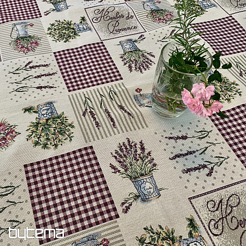 Nappe tapisserie et châle FLEURS DE PROVENCE