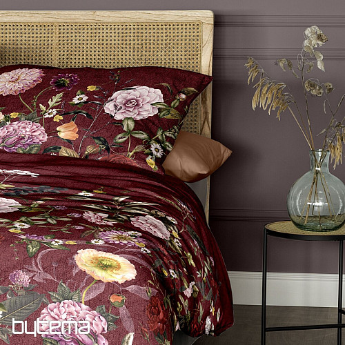 IRISETTE satin de coton luxe VAGUE 8576-60 ROSE BORDEAUX