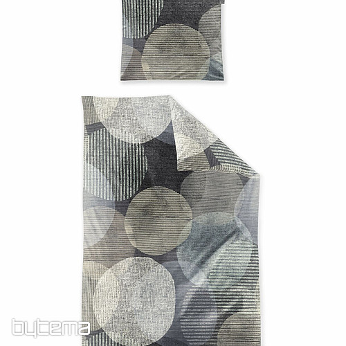 Literie de luxe en flanelle IRISETTE ZOBEL 8553-11 ROUE GRIS