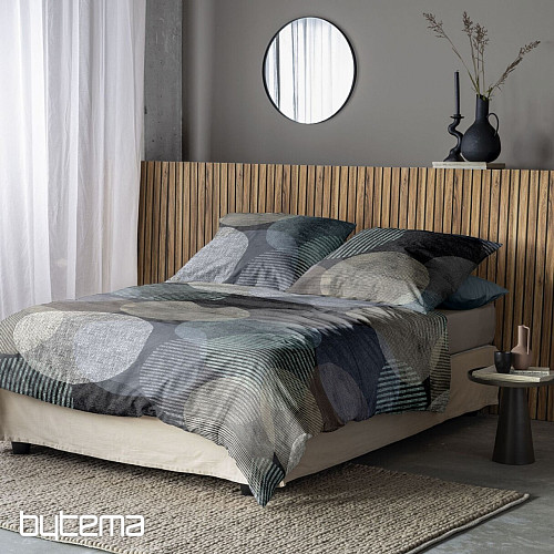 Literie de luxe en flanelle IRISETTE ZOBEL 8553-11 ROUE GRIS