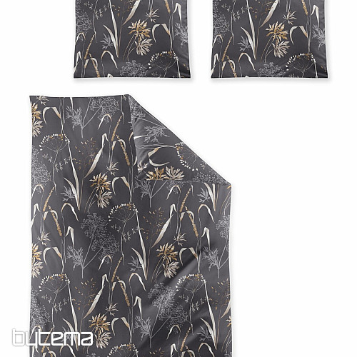Literie de luxe en flanelle IRISETTE KOALA 8425-11 MEADOW GRASS foncé. gris