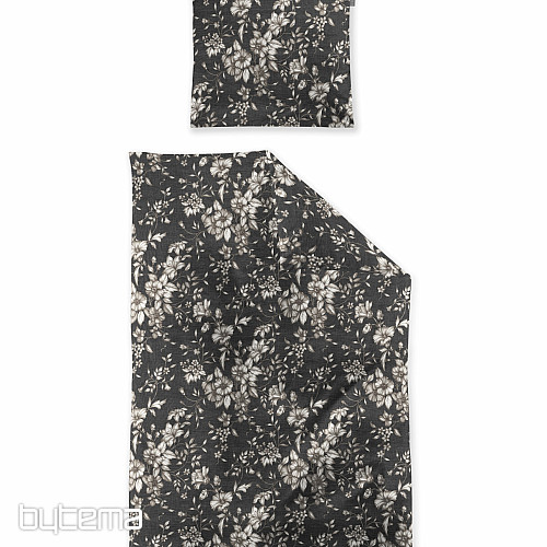 IRISETTE literie de luxe en flanelle ZOBEL 8558-11 noir