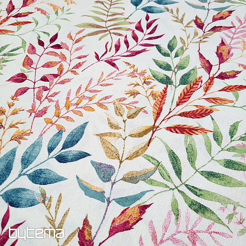 Tissu déco MARACAIBO feuilles colorées