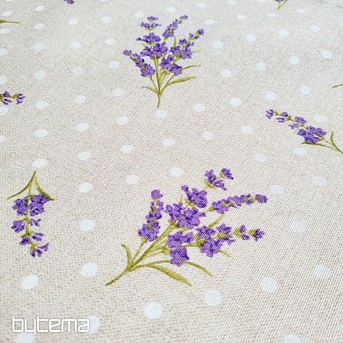 Tissu déco LAVANDE pois