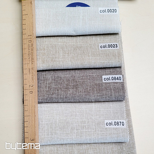 Tissu de décoration design monochrome de luxe GERSTER 77049/840 MARRON GRIS