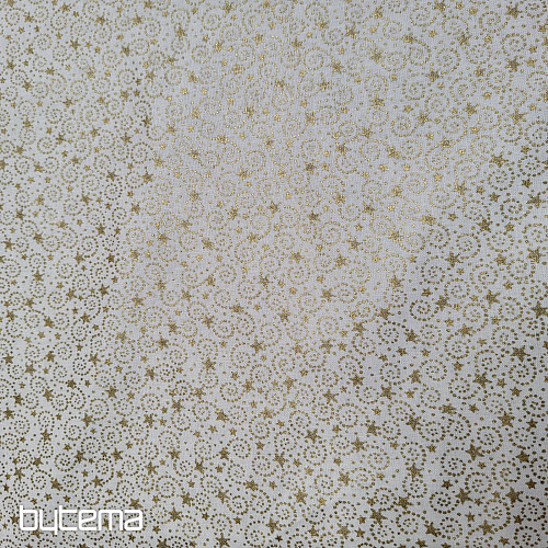 Tissu coton ÉTOILES DE NOËL ET SPIRALES