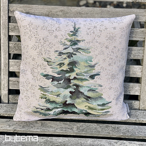 Housse de coussin Gobelin EPICEA ARGENT