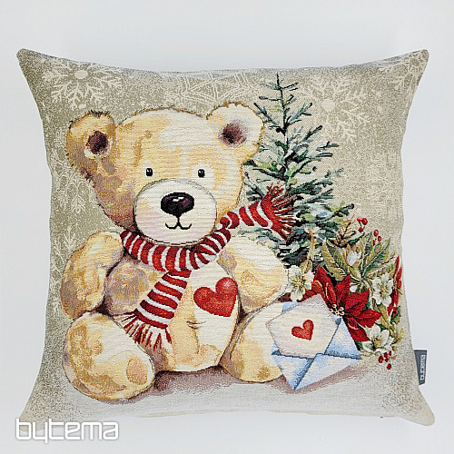 Housse de tapisserie de Noël OURS EN PELUCHE AVEC LETTRE