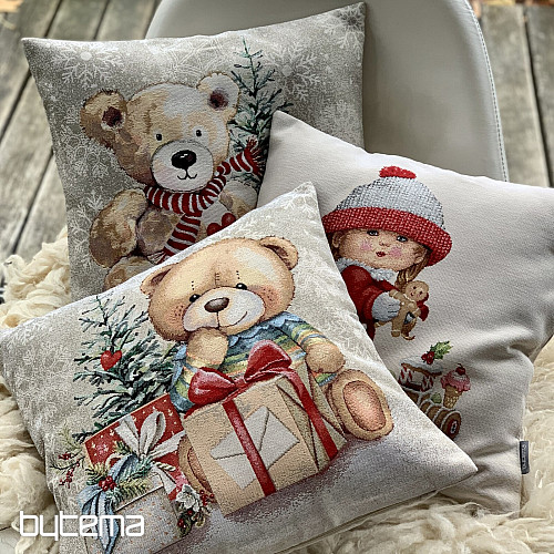 Housse de tapisserie de Noël OURS EN PELUCHE AVEC LETTRE