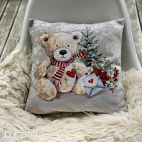 Housse de tapisserie de Noël OURS EN PELUCHE AVEC LETTRE