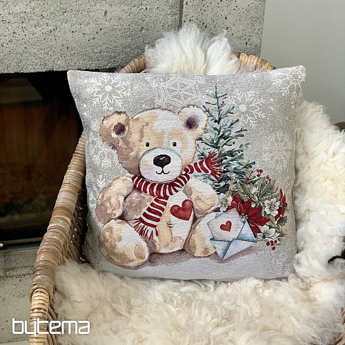 Housse de tapisserie de Noël OURS EN PELUCHE AVEC LETTRE