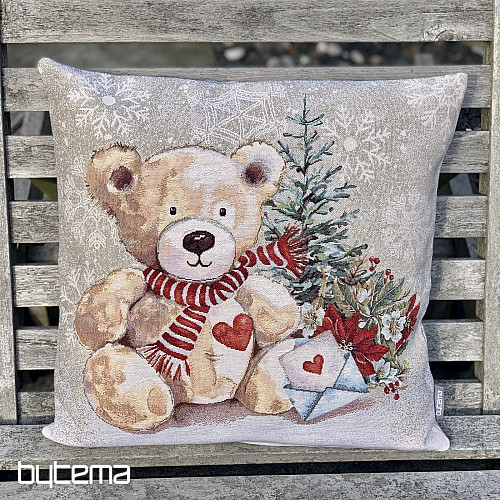 Housse de tapisserie de Noël OURS EN PELUCHE AVEC LETTRE