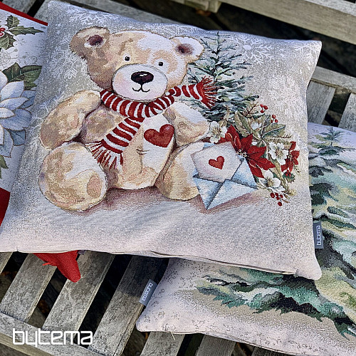 Housse de tapisserie de Noël OURS EN PELUCHE AVEC LETTRE