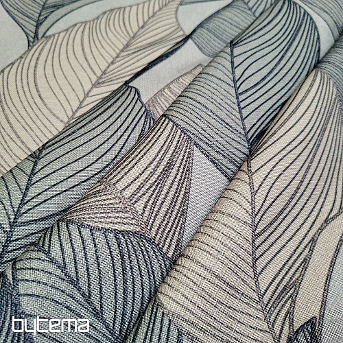 Tissu déco MAXI LISTEY gris