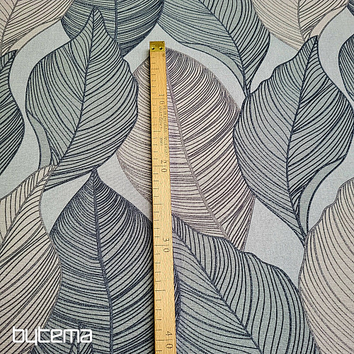 Tissu déco MAXI LISTEY gris