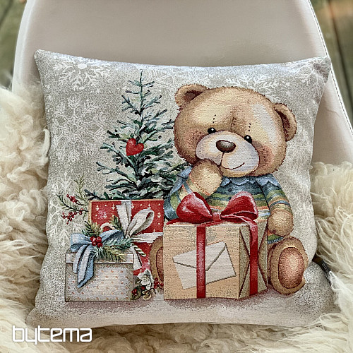 Housse de tapisserie de Noël OURS EN PELUCHE AVEC CADEAUX