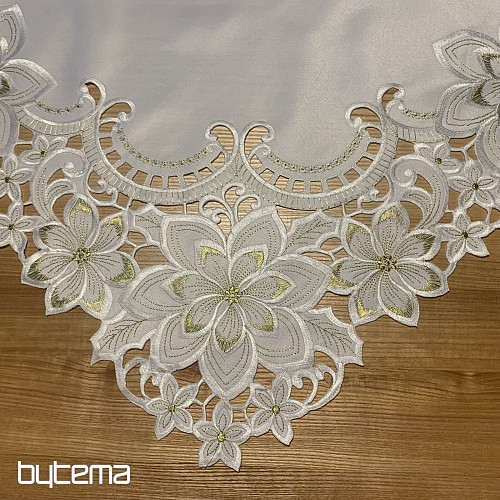 Nappe de Noël brodée ÉTOILE D&#39;OR