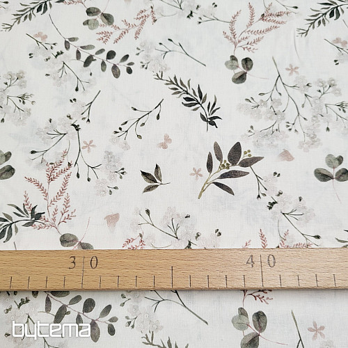 Tissu coton FINE TWIGS beige