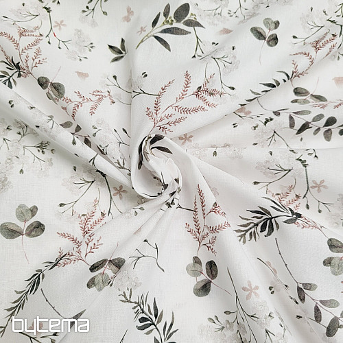 Tissu coton FINE TWIGS beige