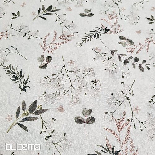 Tissu coton FINE TWIGS beige