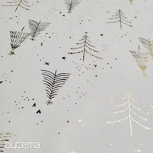 Tissu TOILE de coton ARBRES DORÉS