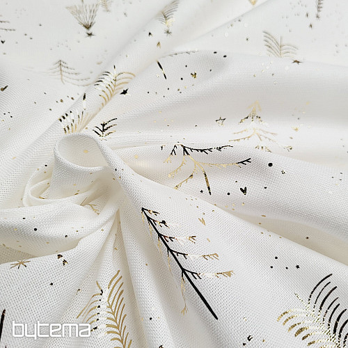 Tissu TOILE de coton ARBRES DORÉS