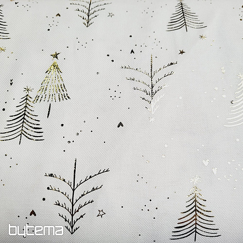 Tissu TOILE de coton ARBRES DORÉS