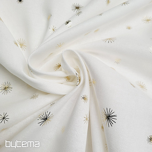Toile de coton à motifs d'étoiles dorées