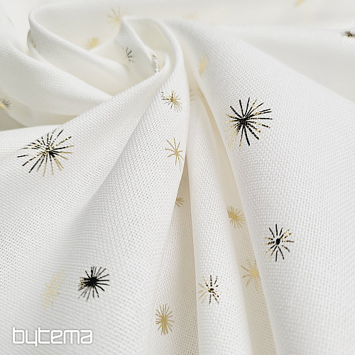 Toile de coton à motifs d'étoiles dorées