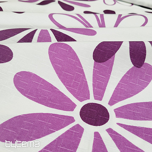 Tissu décoratif FLEURS VIOLES