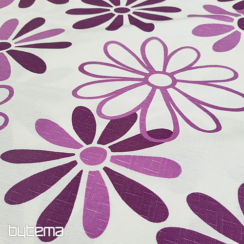 Tissu décoratif FLEURS VIOLES