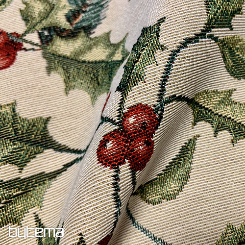 Nappe et écharpe en tapisserie HOUX DE NOËL