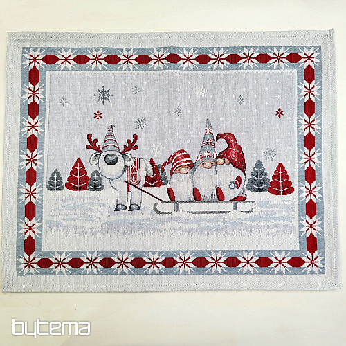 Nappe tapisserie LUTINS DE NOËL