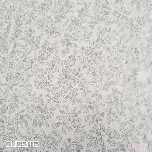 Tissu en coton CESMÍNA argent