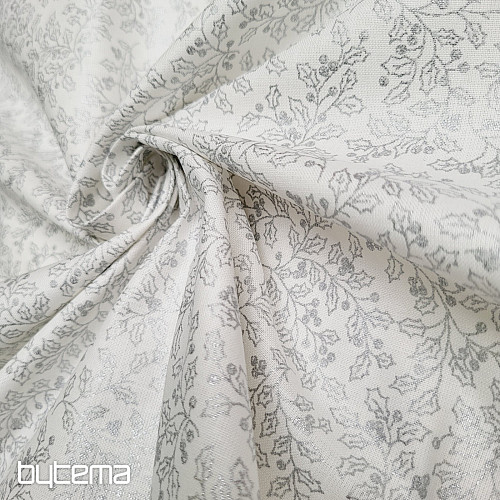 Tissu en coton CESMÍNA argent