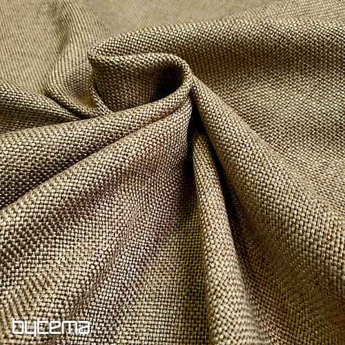 Tissu de décoration design unicolore ALBA 2/10 SV. BRUN