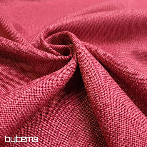 Tissu de décoration de créateur uni ALBA 2/15 ROUGE