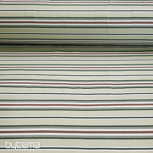 Tissu décoratif RAYURES VERTES