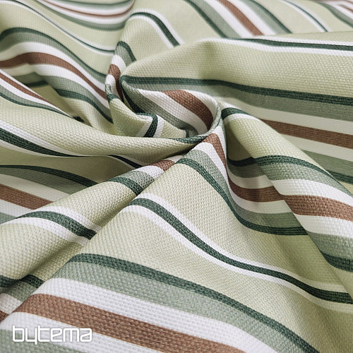 Tissu décoratif RAYURES VERTES