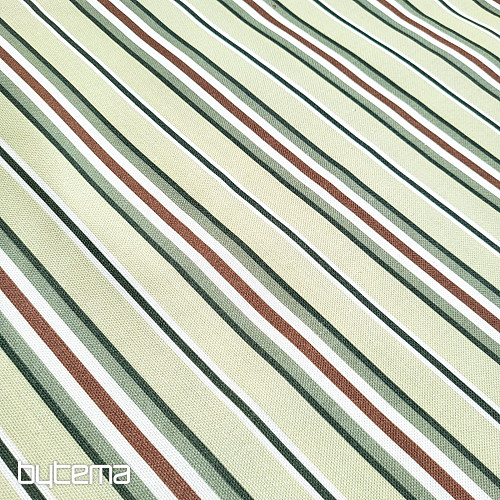 Tissu décoratif RAYURES VERTES