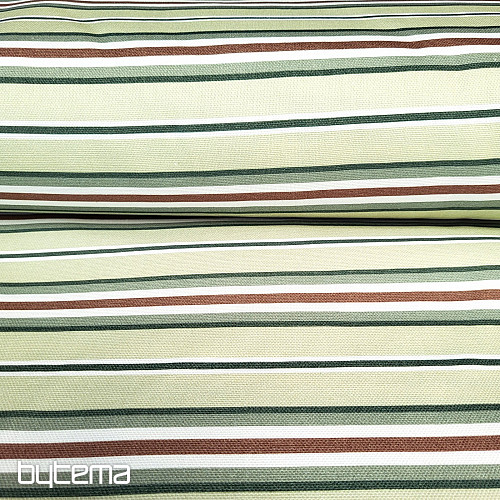 Tissu décoratif RAYURES VERTES